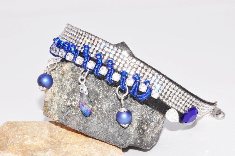 chabry,cornflowers,bransoletka,kryształki,łezka,biżuteria wieczorowa,