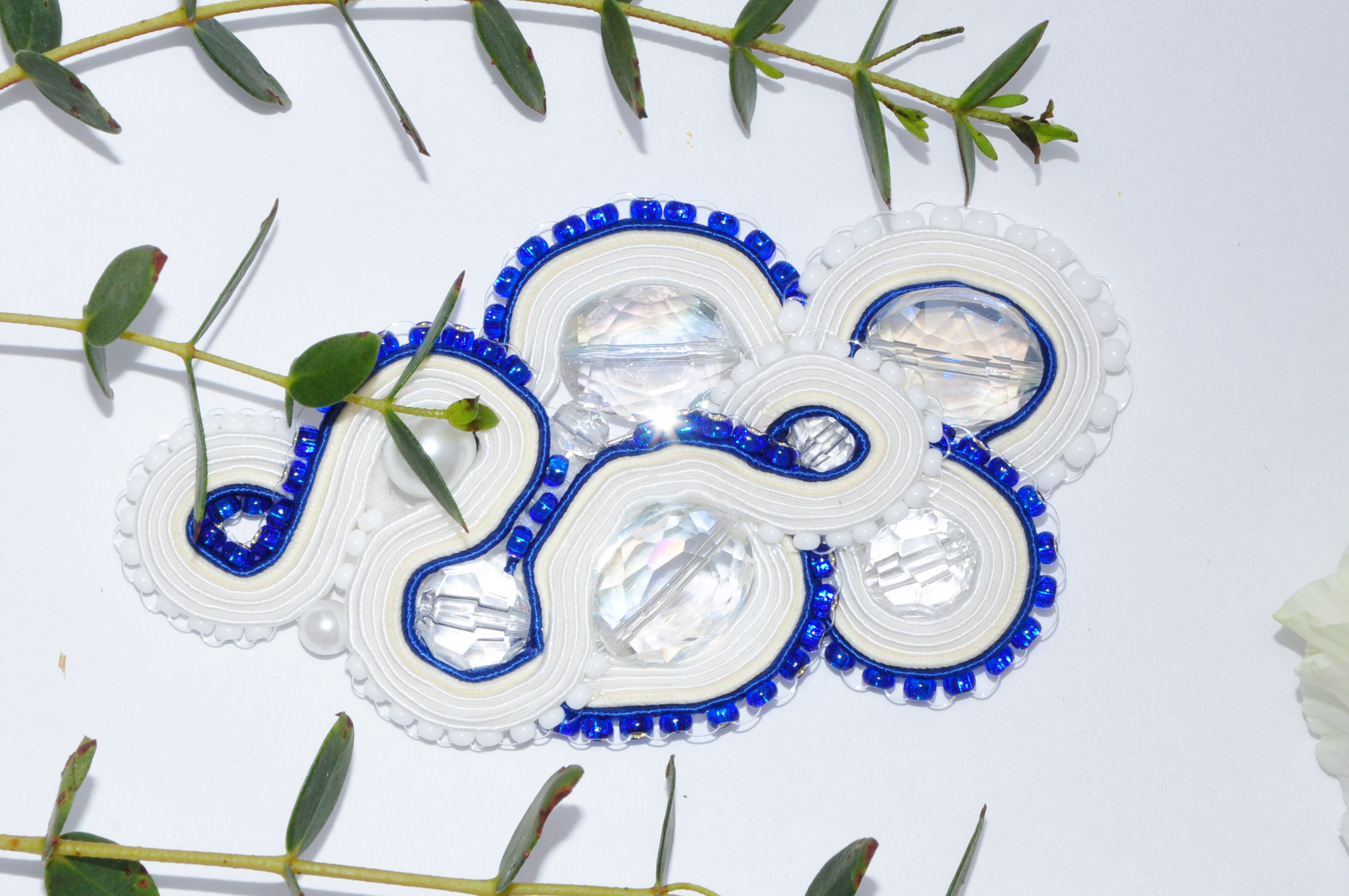 sutasz,soutache,biżuteria ślubna,wedding jewelery,blue,cornflower,chwost,biżuteria z chwostem,kolczyki z chwostami,wedding,