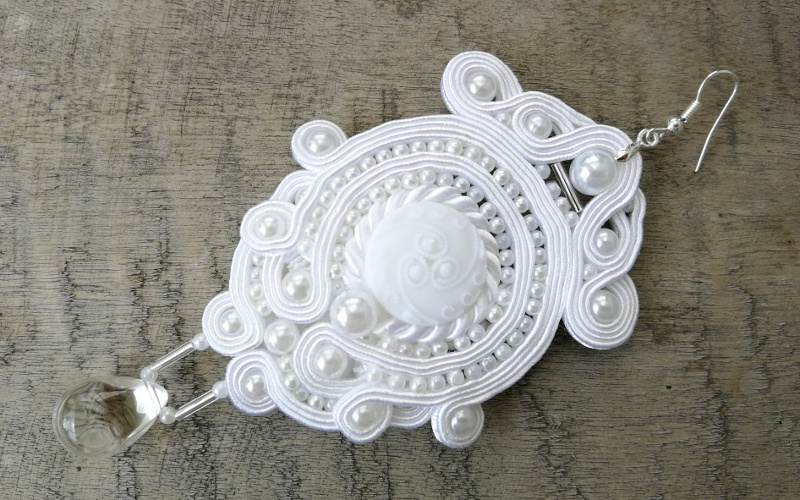 wedding,white earrings,wedding earrings,kolczyki ślubne,biżuteria ślubna,biała biżuteria,białe kolczyki,