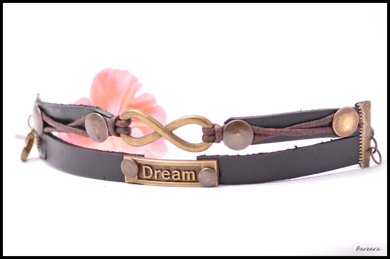 sen, na zawsze, nieskończoność, bransoletka, miedź, niebo, skóra, życie, prawda i naturalne życie, trochę steampunk, nity, 