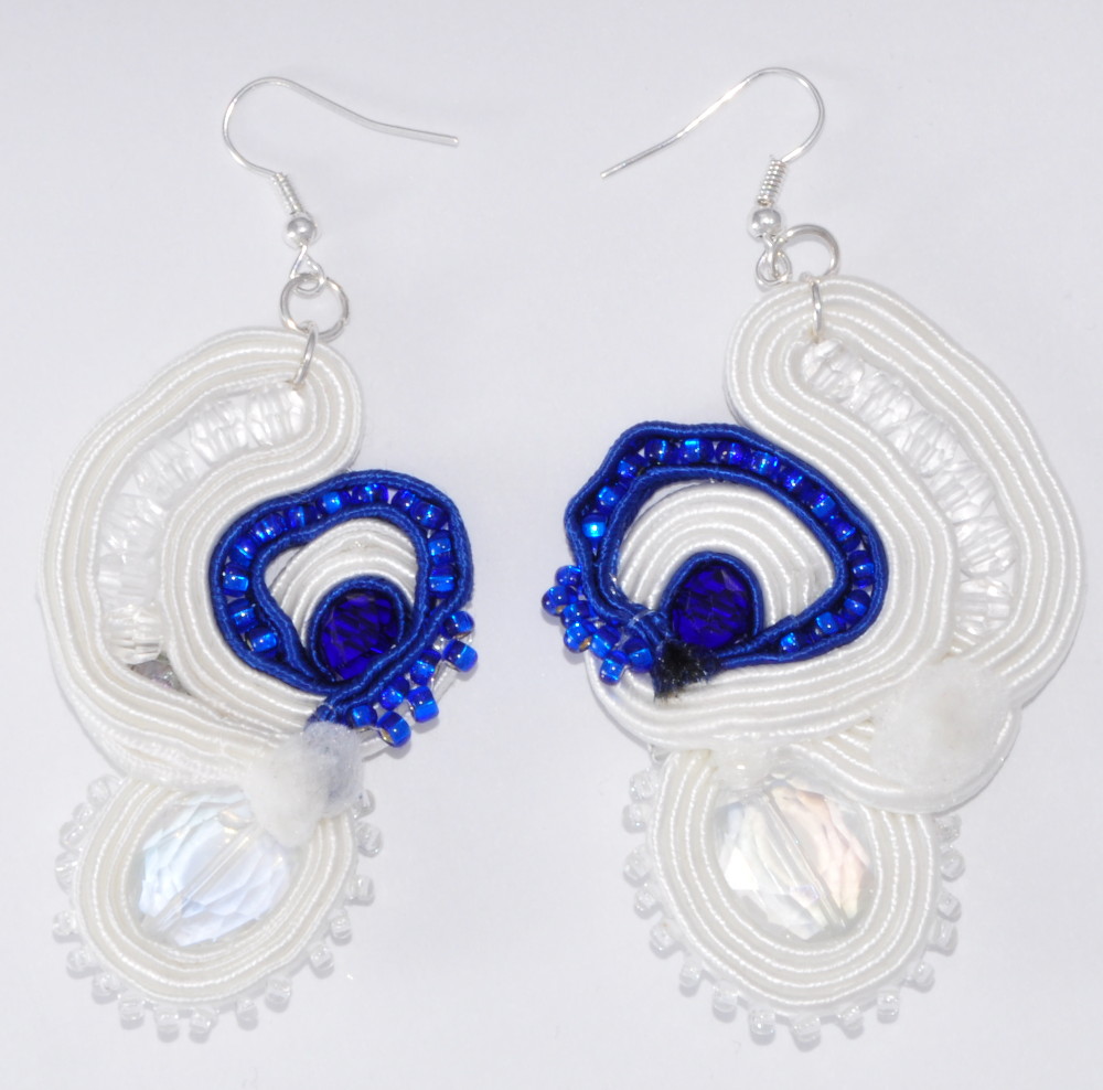 blue,wedding,sky,blue sky, Toho beads,jewellery,soutache,sutasz,